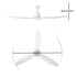 Ceiling Fan 64 Inch DC Motor with LED Light Remote 5 Speed White
