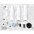 Ceiling Fan 64 Inch DC Motor with LED Light Remote 5 Speed White