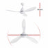 Devanti 48" Ceiling Fan with LED Light Remote Control DC Motor White