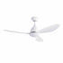 Devanti 48" Ceiling Fan with LED Light Remote Control DC Motor White