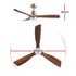 52" Ceiling Fan with Light Remote Control DC Motor Smart App Timber Blades Brown
