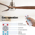 52" Ceiling Fan with Light Remote Control DC Motor Smart App Timber Blades Brown