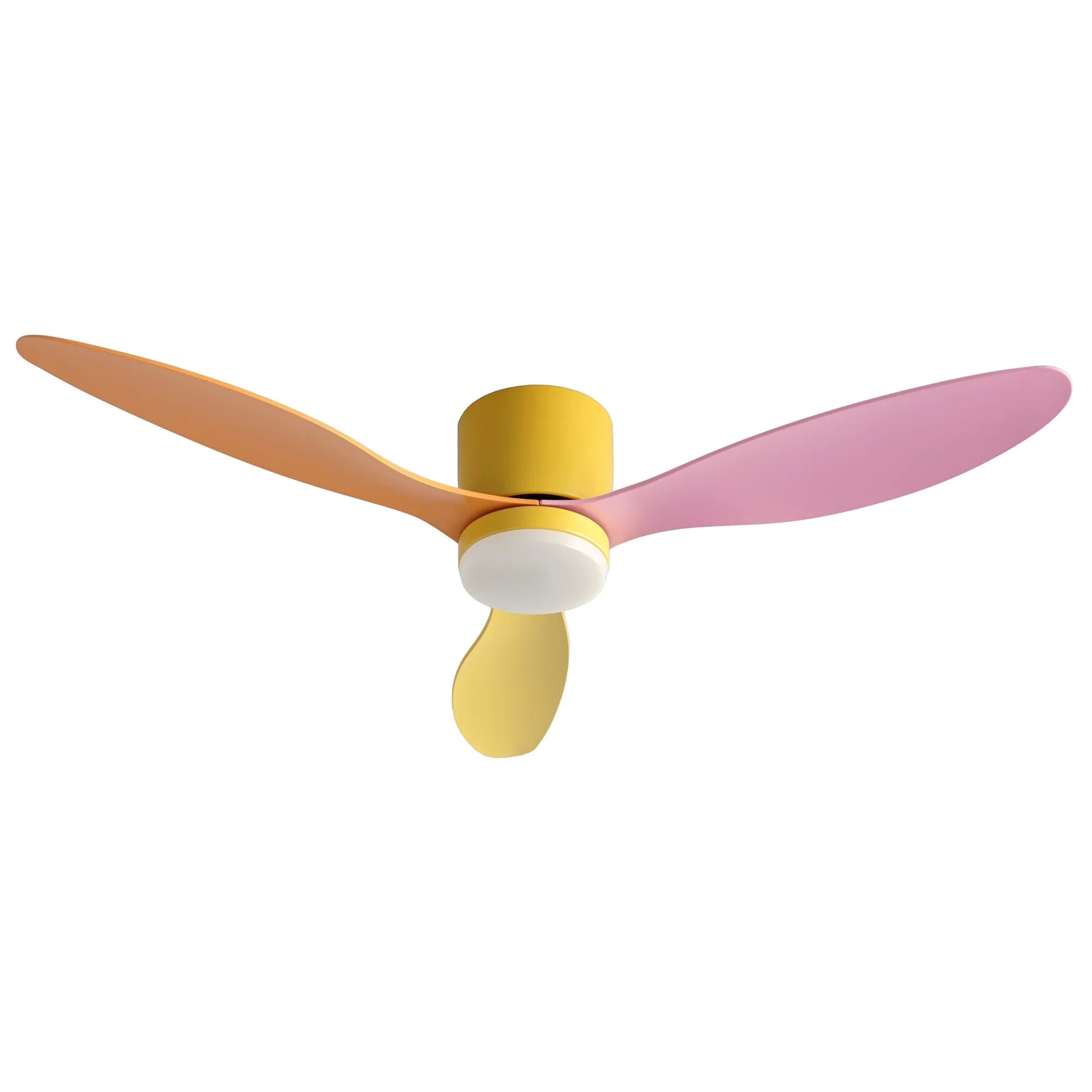 52'' Ceiling Fan 3 Blades DC Motor w/Light w/Remote Yellow Pink Orange
