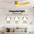 52'' Ceiling Fan 3 Blades DC Motor w/Light w/Remote Yellow Pink Orange
