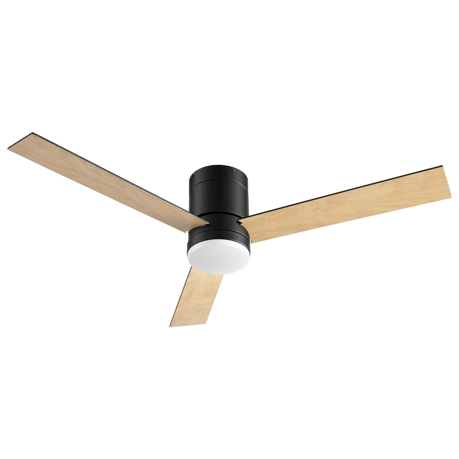 52'' Ceiling Fan 3 Blades Double-sided DC Motor w/Light w/Remote Light Wood and bLack