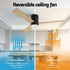 52'' Ceiling Fan 3 Blades Double-sided DC Motor w/Light w/Remote Light Wood and bLack