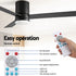 52'' Ceiling Fan 3 Blades Double-sided DC Motor w/Light w/Remote Light Wood and bLack