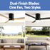 52'' Ceiling Fan 3 Blades Double-sided DC Motor w/Light w/Remote Light Wood and bLack