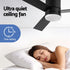 52'' Ceiling Fan 3 Blades Double-sided DC Motor w/Light w/Remote Light Wood and bLack