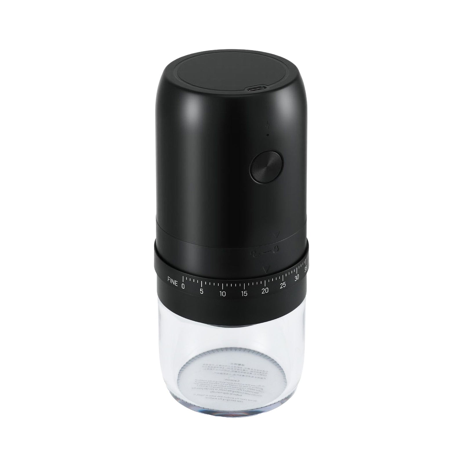 Electric Coffee Grinder USB-C Rechargeable Portable Coffee Bean Grinder with 40 Precise Grind Settings | Automatic Spice Nut Pepper Grinder Mill with Cleaning Brush & Ground Coffee Container for Home Office Camping Travel, Black