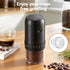 Electric Coffee Grinder USB-C Rechargeable Portable Coffee Bean Grinder with 40 Precise Grind Settings | Automatic Spice Nut Pepper Grinder Mill with Cleaning Brush & Ground Coffee Container for Home Office Camping Travel, Black
