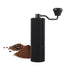 Manual Coffee Grinder with 24 Adjustable Settings | Hand Coffee Bean Burr Mill for Espresso French Press | Portable Stainless Steel Quiet Grinder with Storage Bag for Travel Camping, Black