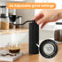 Manual Coffee Grinder with 24 Adjustable Settings | Hand Coffee Bean Burr Mill for Espresso French Press | Portable Stainless Steel Quiet Grinder with Storage Bag for Travel Camping, Black