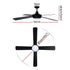 Ceiling Fan 52 Inch AC Motor with LED Light Remote 3 Speed Black