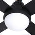 Ceiling Fan 52 Inch AC Motor with LED Light Remote 3 Speed Black