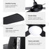 Ceiling Fan 52 Inch AC Motor with LED Light Remote 3 Speed Black