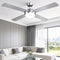 52" Ceiling Fan – LED Light, Remote Control, 6‑Speed DC Motor, Reverse Mode
