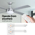 52" Ceiling Fan – LED Light, Remote Control, 6‑Speed DC Motor, Reverse Mode