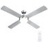 52" Ceiling Fan – LED Light, Remote Control, 6‑Speed DC Motor, Reverse Mode