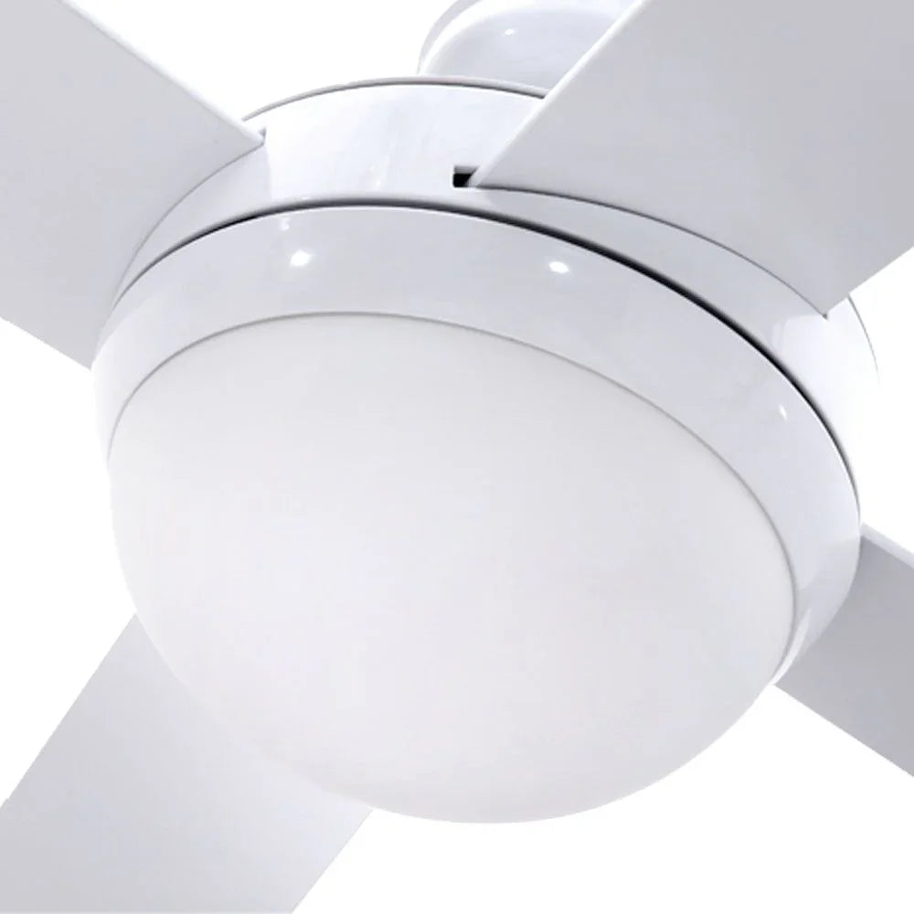 Ceiling Fan 52 Inch DC Motor with LED Light Remote 6 Speed White