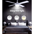 Ceiling Fan 52 Inch DC Motor with LED Light Remote 6 Speed White