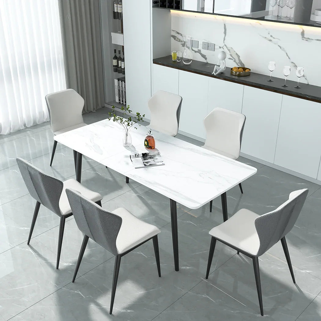 Levede Steel Dining Table 4-6 Seater 150cm-2018816891606405126