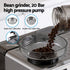 Coffee Machine Espresso Latte Maker with Grinder Milk Frother Steam Wand
