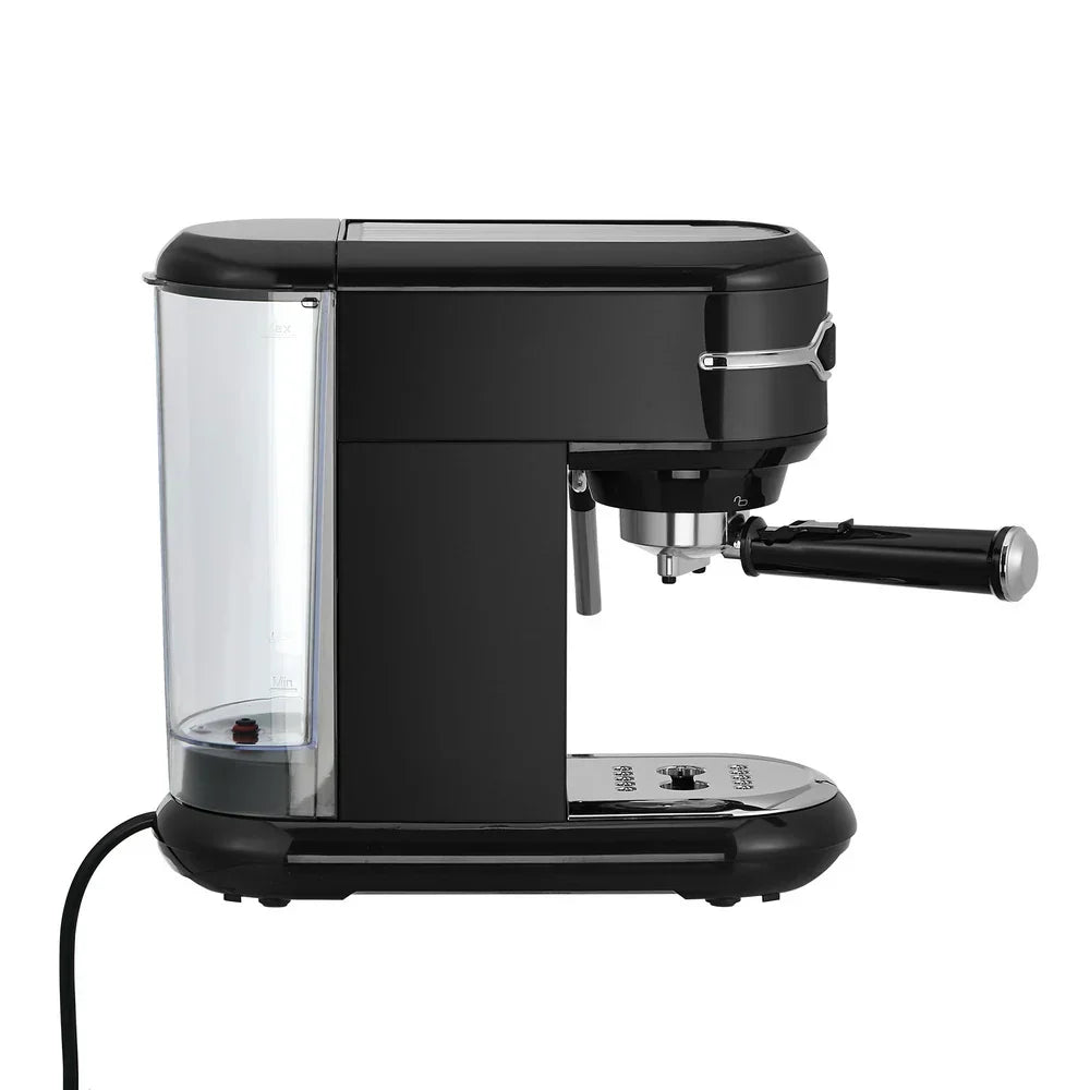 19‑Bar Espresso Coffee Maker – Milk Frother, 1L Tank, Black
