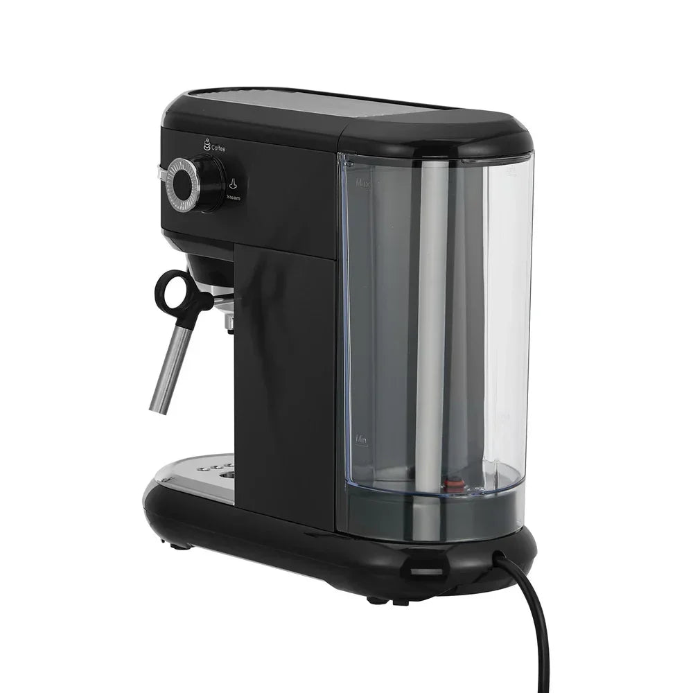 19‑Bar Espresso Coffee Maker – Milk Frother, 1L Tank, Black