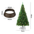 Tinseltown LED Christmas Tree 1.8M 6FT with Rattan Tree Skirt Warm Light Green