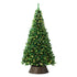 Tinseltown LED Christmas Tree 2.4M 8FT with Rattan Tree Skirt Warm Light Green