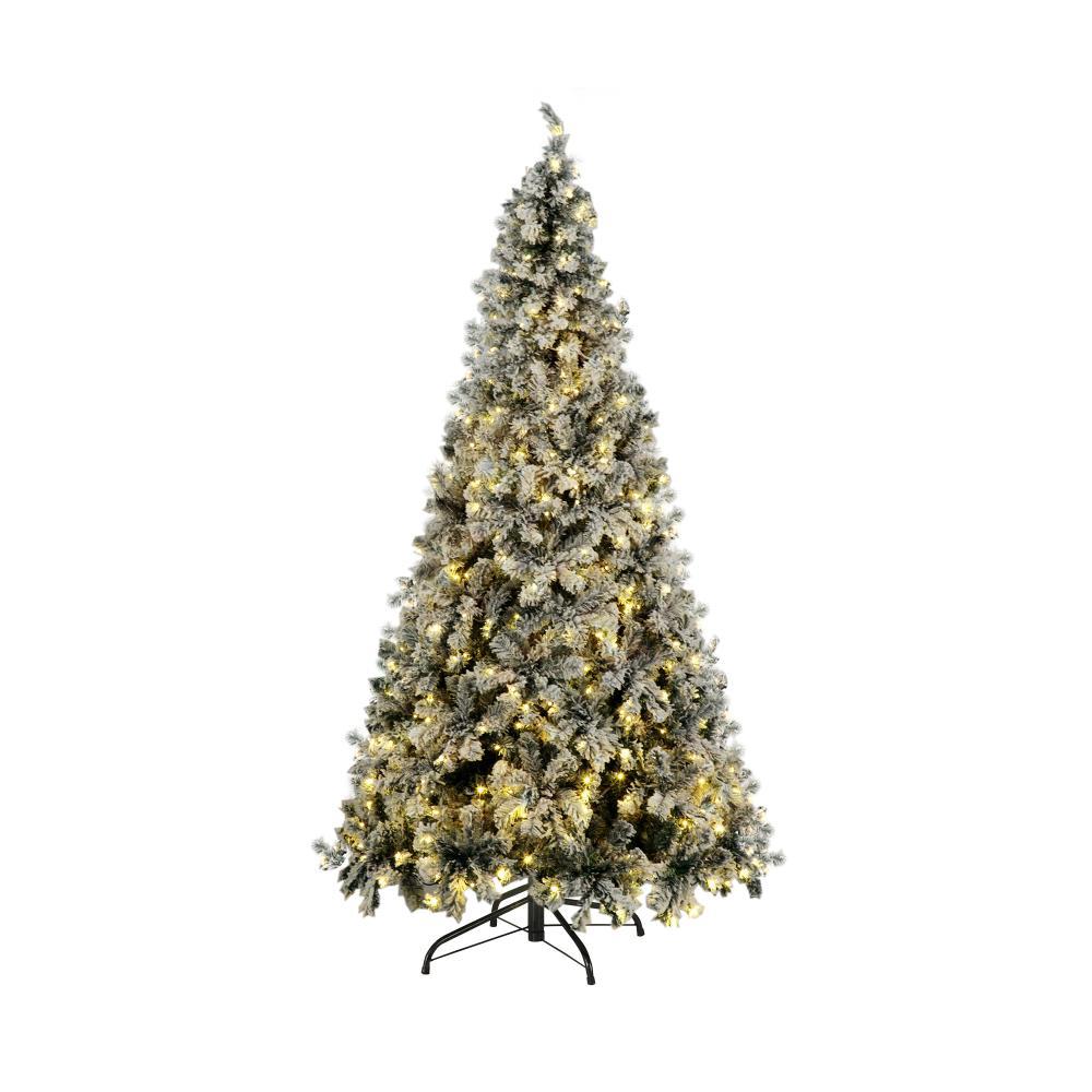 Christmas Tree 2.4M 8FT Snow Flocked Green with LED