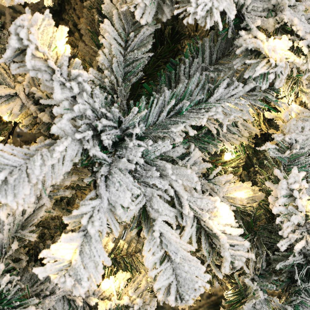 Christmas Tree 2.4M 8FT Snow Flocked Green with LED