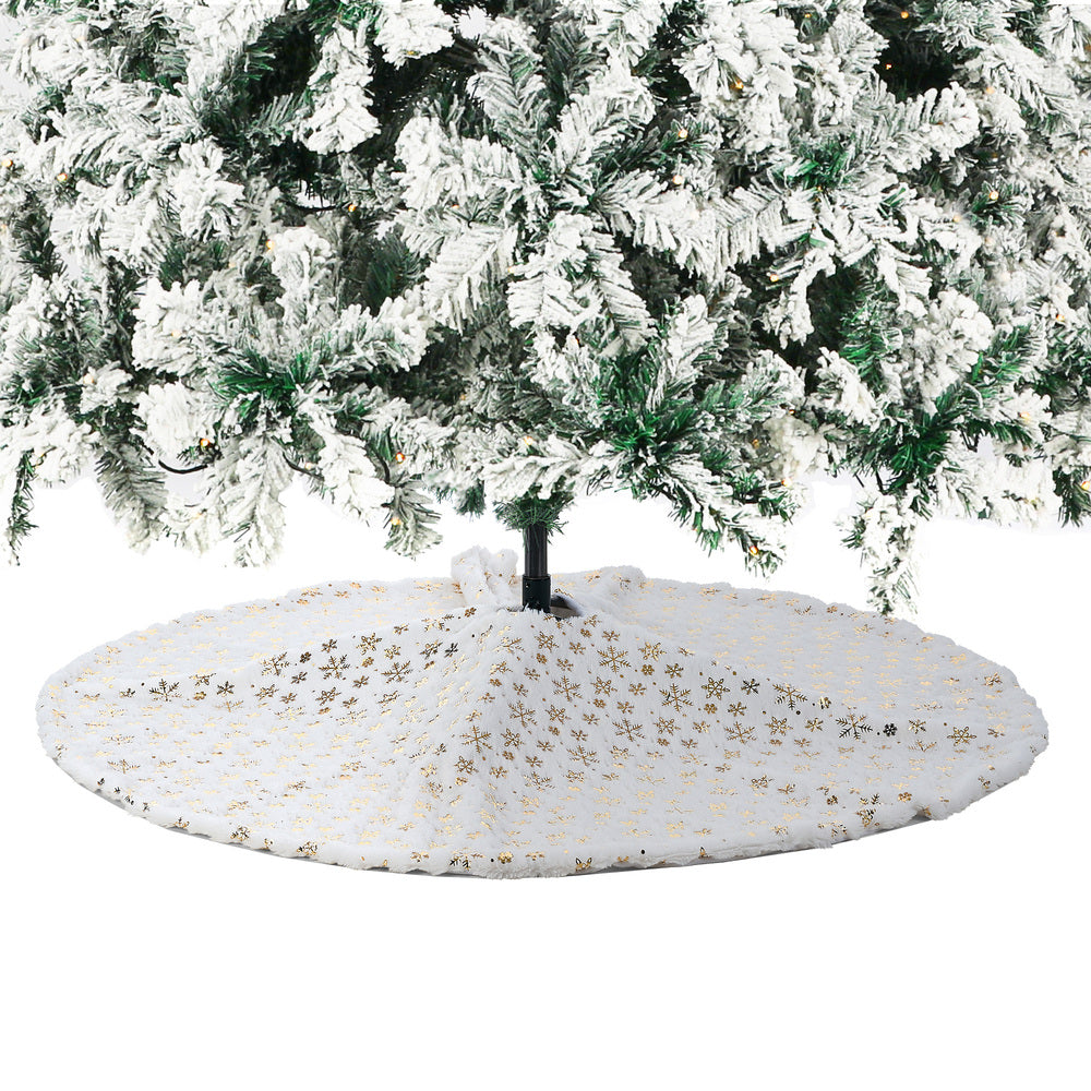 Tinseltown LED Christmas Tree 2.1M 7FT with Tree Skirt Light Snow-sprayed Green