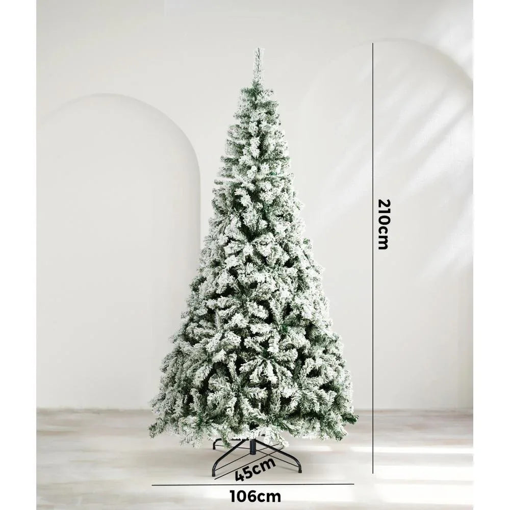 Christmas Tree 2.1M 7FT Snow Flocked Green