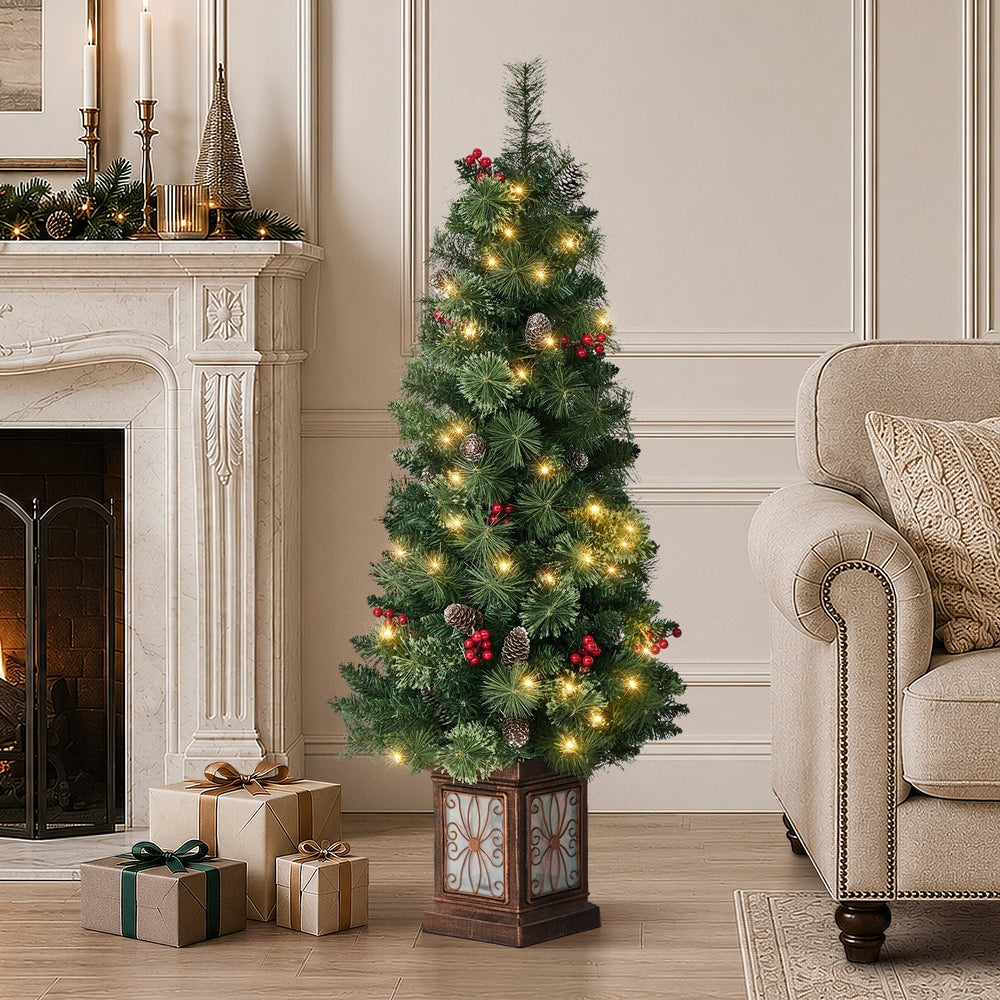LED Christmas Tree Home Battery Powered 120cm Green