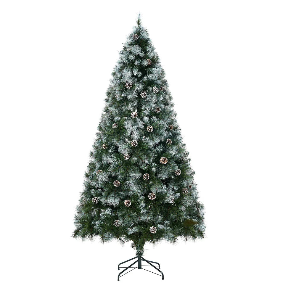 LED Christmas Tree 2.1M 7FT Pre-lit Light 8 Flash Modes Pine Cones
