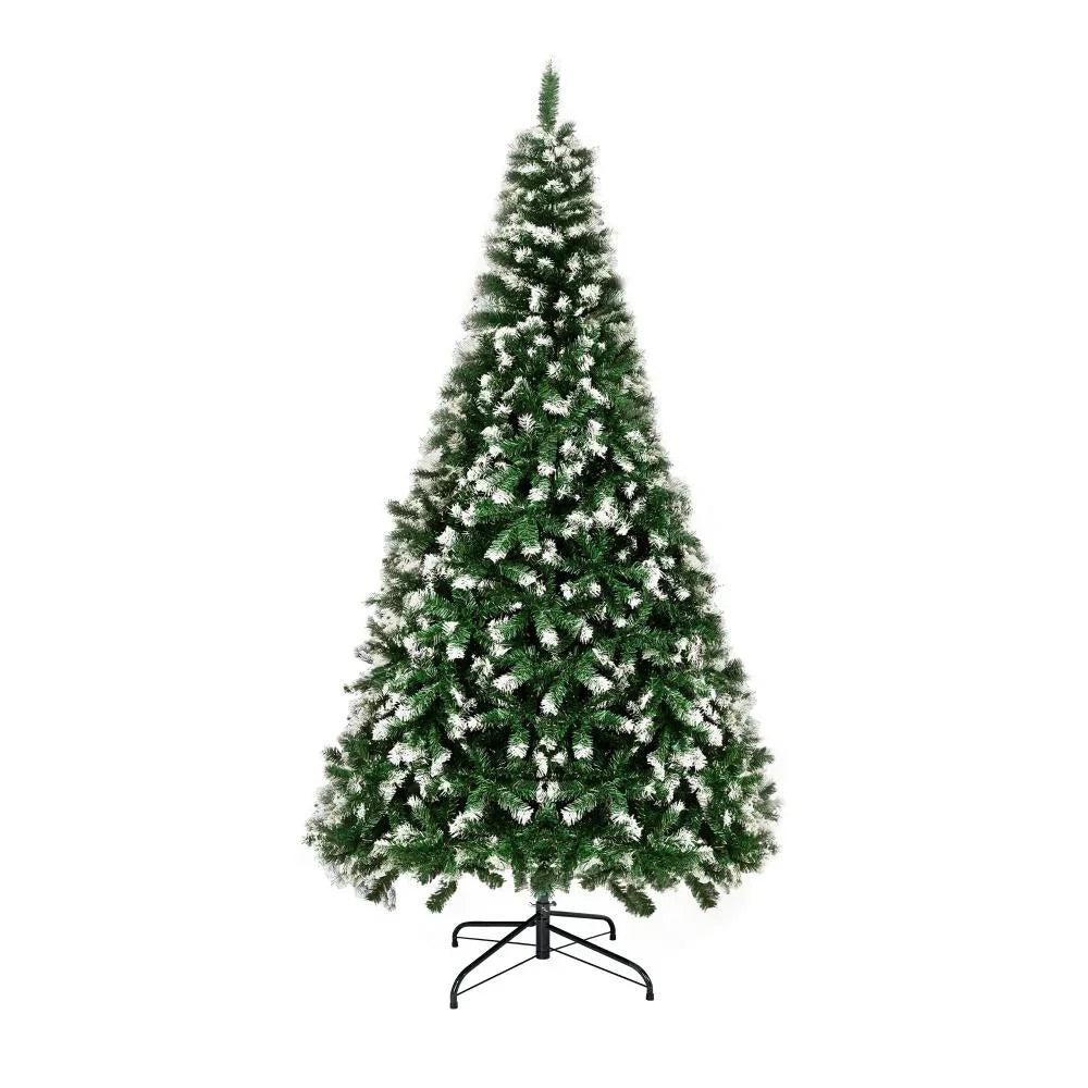Christmas Tree 2.4M 8FT Snowy Decor Green 1480 Tips