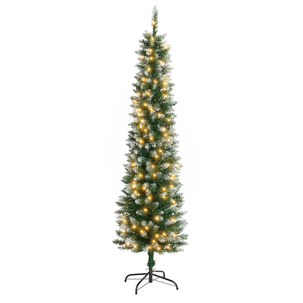 Tinseltown Slim LED Christmas Tree 6FT 1.8M Green White 300 Tips