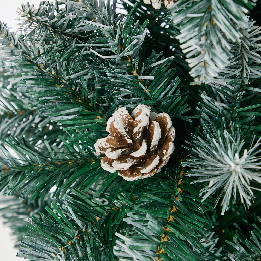 Tinseltown Slim Christmas Tree 6FT 1.8M Pine Cones Green 480 Tips