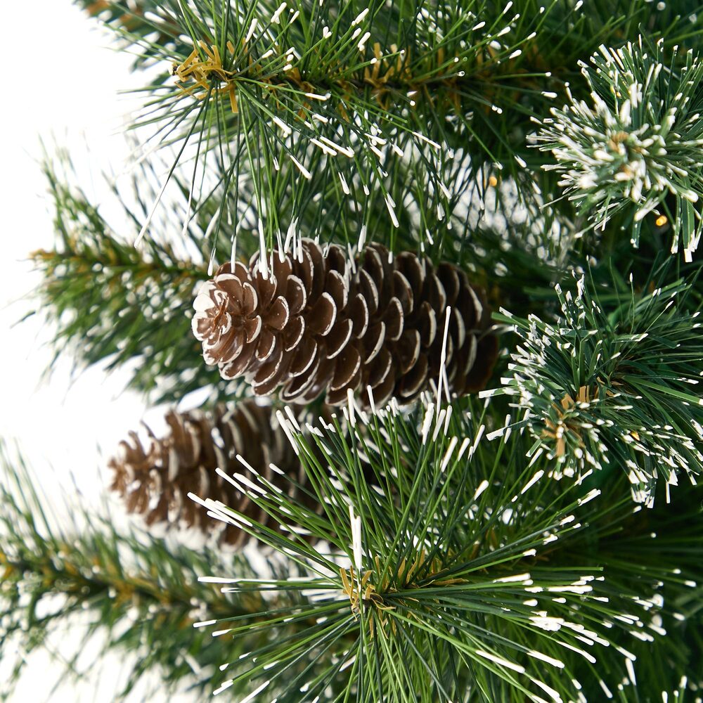 Tinseltown Mini LED Christmas Tree Faux Pine Cones 60cm Green