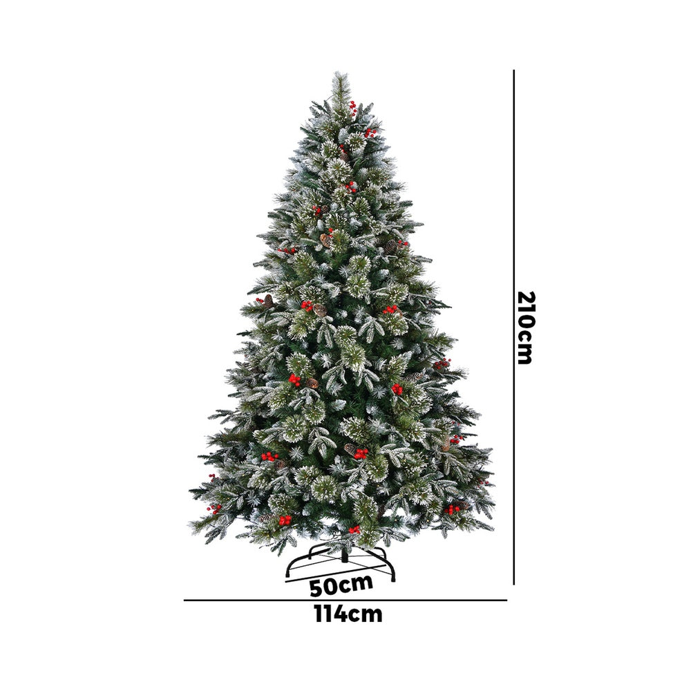 LED Christmas Tree 2.1M 7FT Green White 1210 Tips