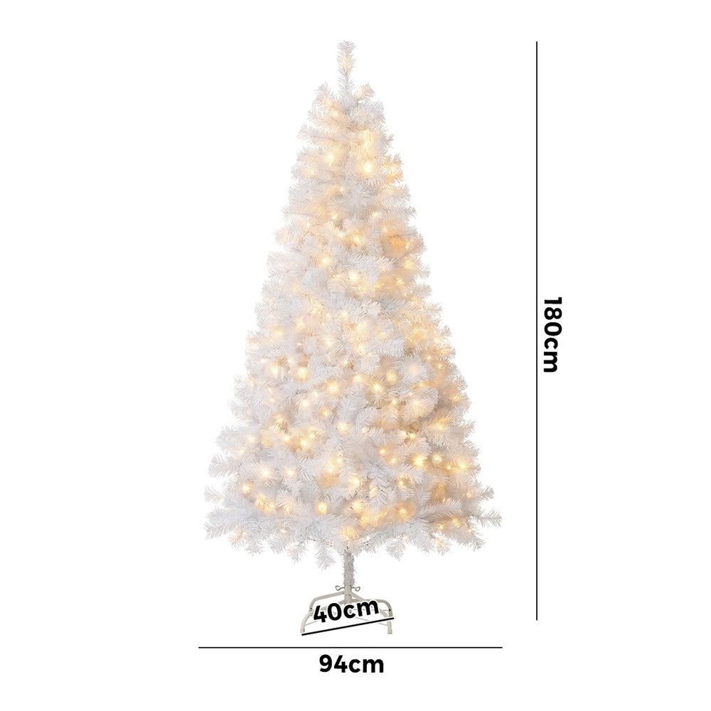 Tinseltown LED Christmas Tree 1.8M 6FT White 700 Tips