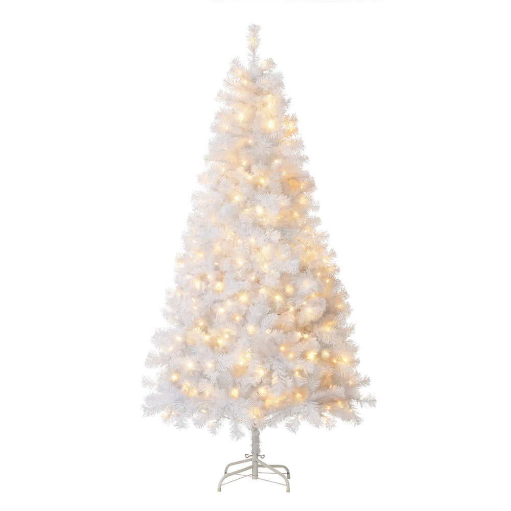 White LED Christmas Tree 2.1M 7FT, 950 Tips, 8 Modes, PVC Set