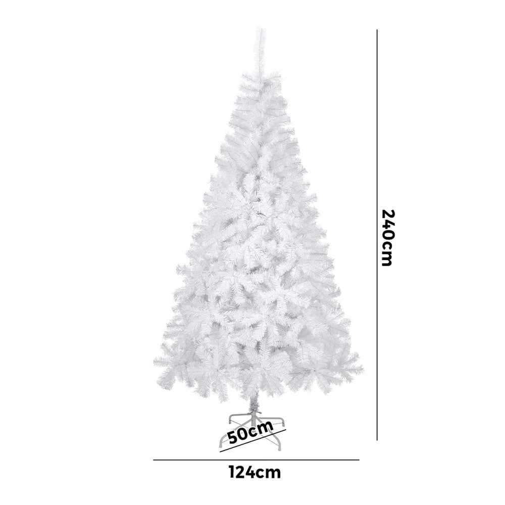 Tinseltown White Christmas Tree 2.4M 8FT 1225Tips