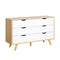 6 Chest of Drawers Lowboy Wooden White