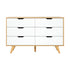 6 Chest of Drawers Lowboy Wooden White