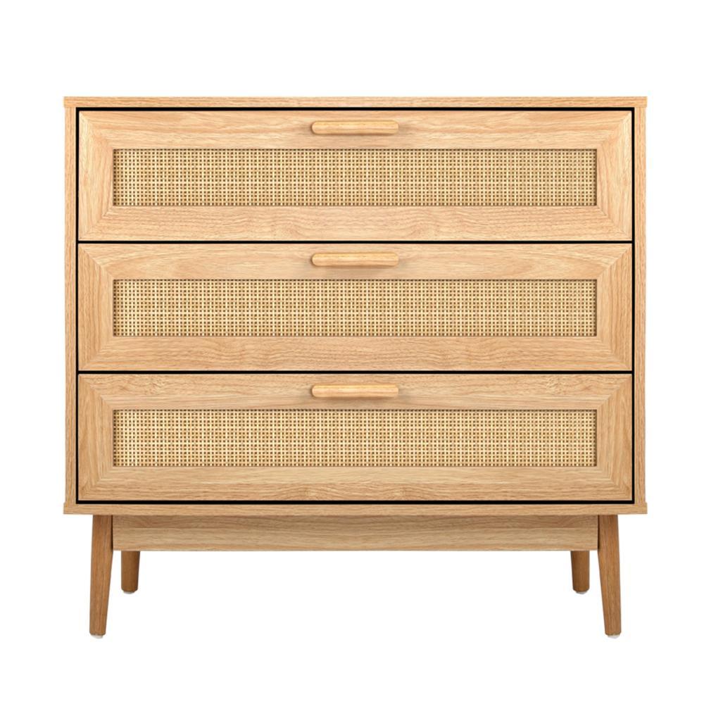 3 Chest of Drawers Clothes Storage Rattan