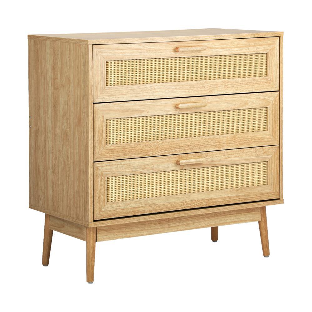 3 Chest of Drawers Clothes Storage Rattan