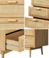 9 Chest of Drawers Rattan Lowboy Wooden